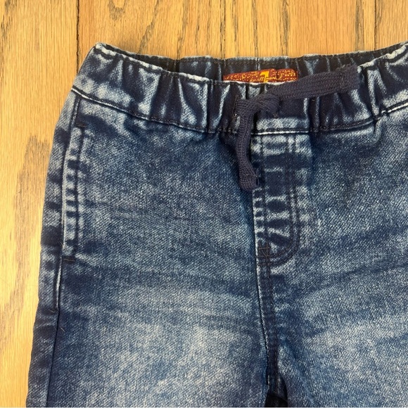 7 for All Mankind Little Boys Blue Denim Jean Shorts Size 18 Months - Picture 2 of 10